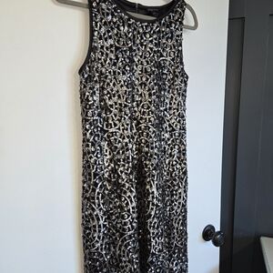 Etcetera Black and Silver Sequin Mini Dress